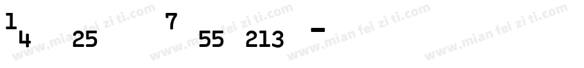 Numbers Greenback字体转换